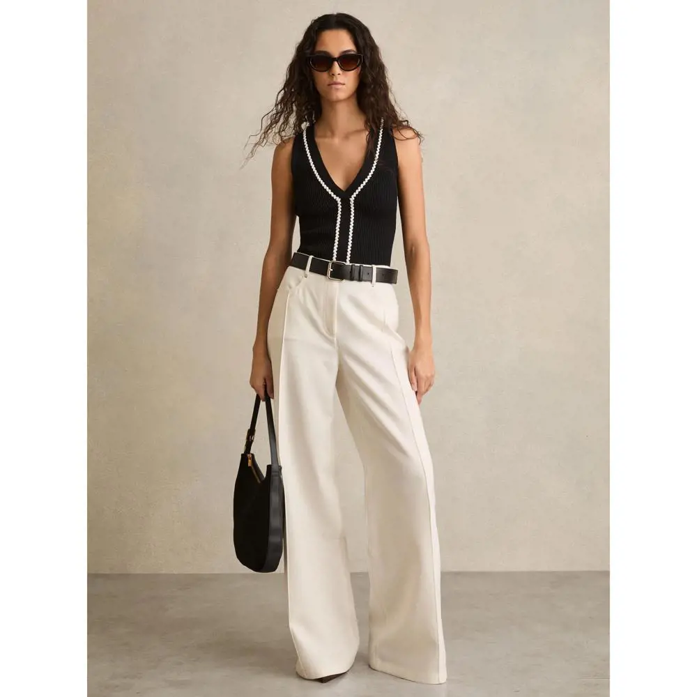 REISS HEATHER Palazzo Tailored Trousers